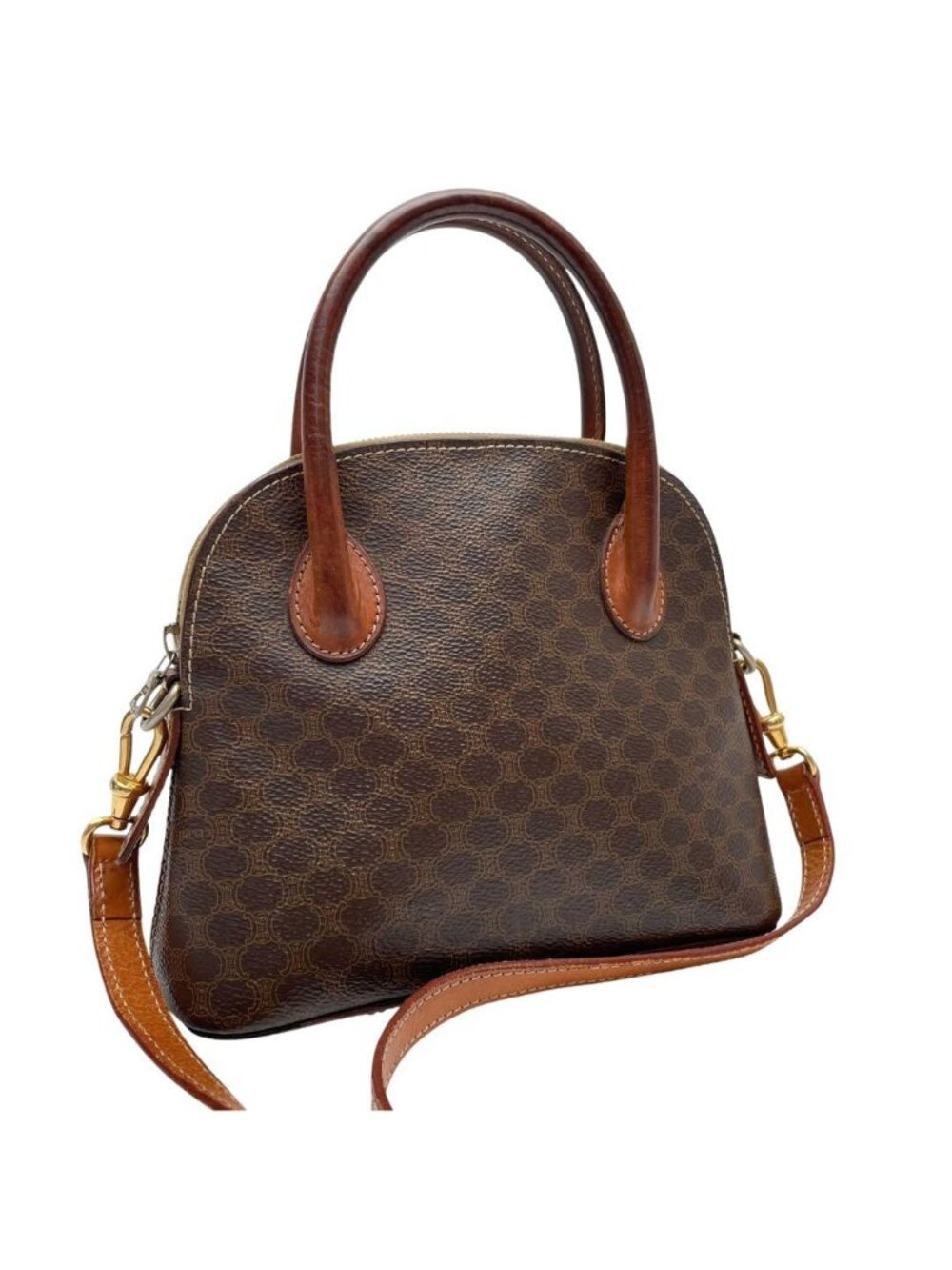 Celine Macadam Leather Triomphe 2-Way Bag